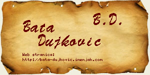 Bata Dujković vizit kartica